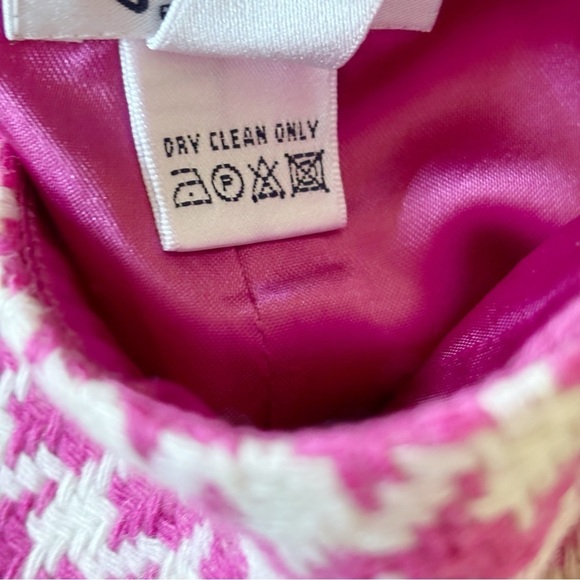 Lilly Pulitzer Vintage Pink A Line Houndstooth Wool Skirt Sz 0 - Picture 5 of 6